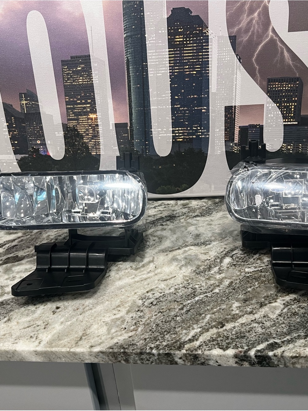 Replacement Clear Lens Fog Lights with Black Housing - Pair